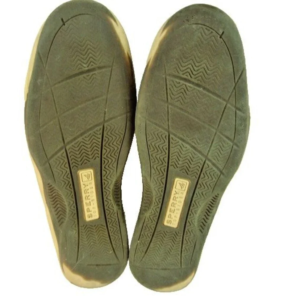 Mens Sperry Topsider Tan  Leather Deck Boat Shoes sz 8.5M